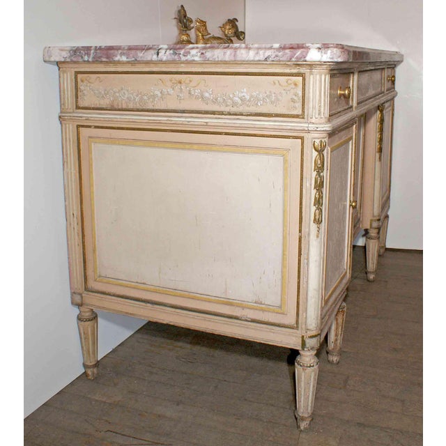 French Antique Console Sink Louis XVI Style For Sale - Image 3 of 8