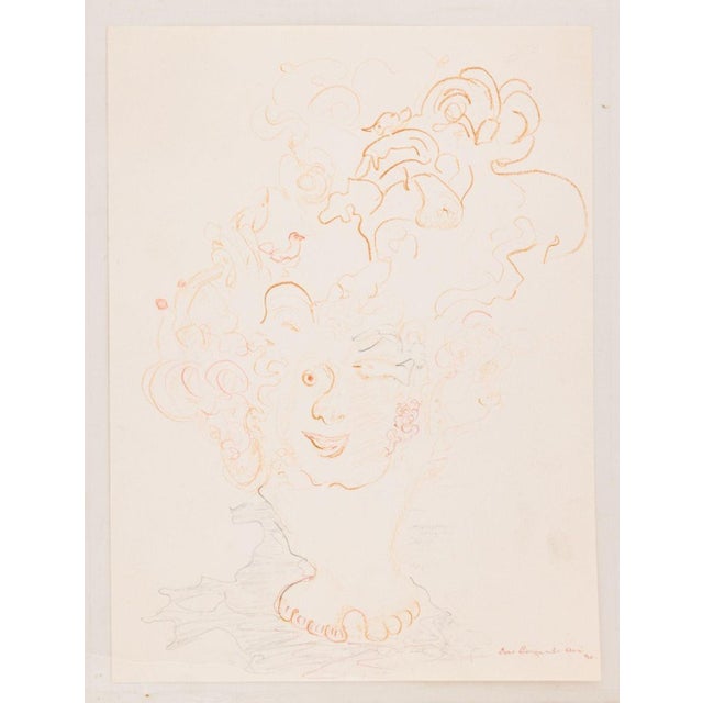 Gray Eva Bouzard-Hui Surrealist Graphite on Paper, 10 For Sale - Image 8 of 14