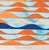 Wave Design Painting With Orange and Blue For Sale - Image 4 of 5