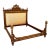 19th Century French Louis XV Style Bronze Mounted Mahogany European King Bed For Sale