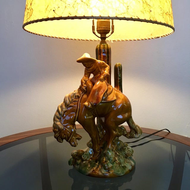 1940s Vintage Cowboy & Horse Lamp Chairish