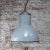 Vintage Industrial Dutch Gray Enamel Pendant Light from Philips For Sale - Image 6 of 7
