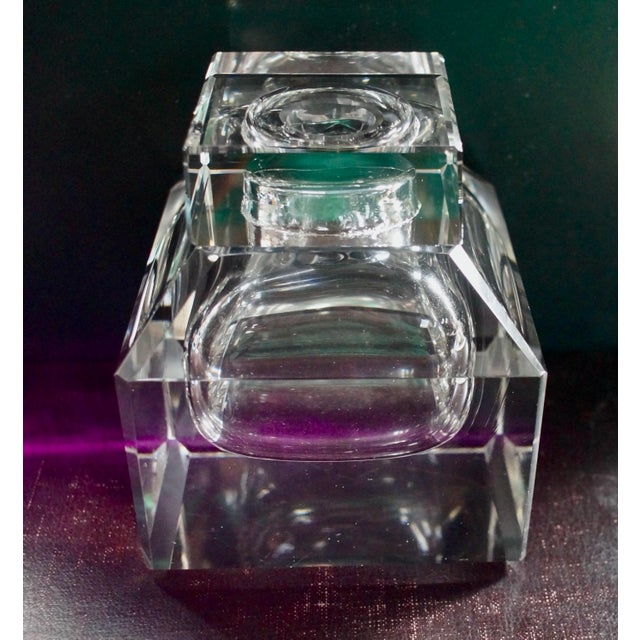 Victorian Dumpy Glass Inkwell, 1920s For Sale - Image 8 of 9