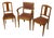 Vintage Art Deco Bridge Chairs, 1940s, Set of 3 For Sale