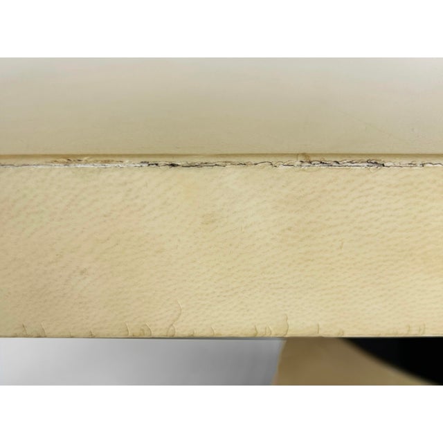 Vintage Aldo Tura Post-Modern Lacquered Parchment Desk, Italy For Sale - Image 10 of 10