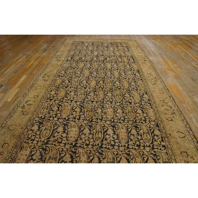 Taupe Wonderful Tan-Taupe Background Color With Lovely Paisely Pattern Antique Persian Moud Gallery Rug For Sale - Image 8 of 12