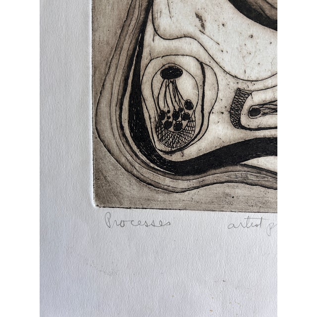 Annette Robyns 1960s Midcentury Modern Art Print Etching Signed For Sale In Denver - Image 6 of 6
