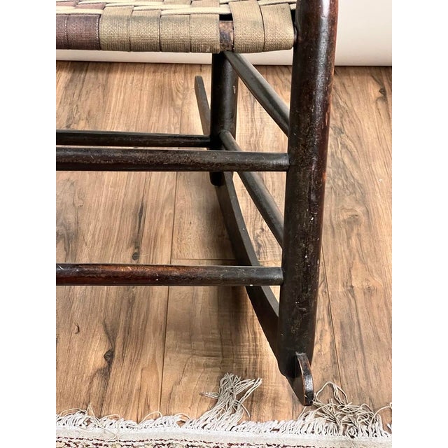 Antique Shaker #6 Tape Seat Rocker by Mt. Lebanon Shakers C. Late 19th Century For Sale - Image 9 of 9