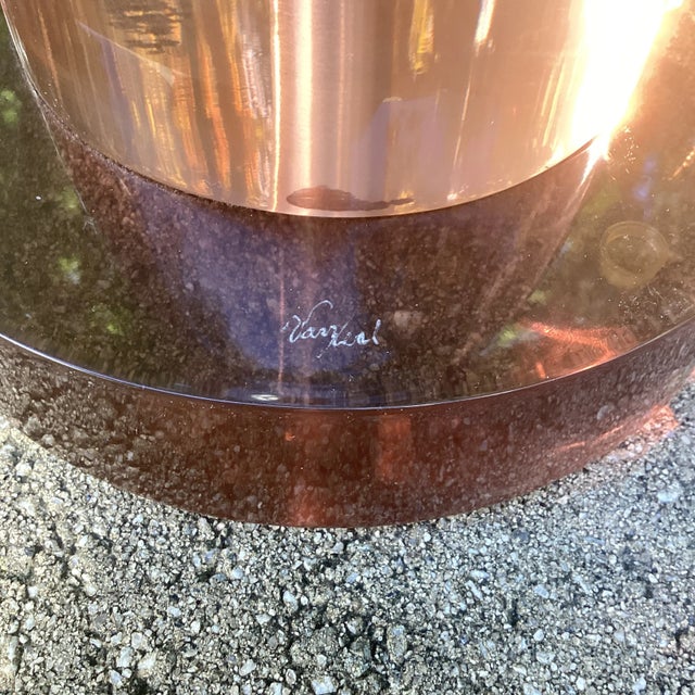 Pair of Van Teal Amethyst Lucite Lamps Rare pair of sculptural Lucite lamps attributed to Van Teal, each with an elegant...