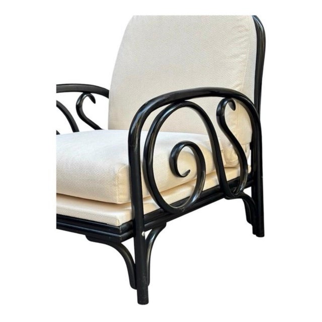 Black Vintage Italian Armchairs in Beech, 1950, Set of 2 For Sale - Image 8 of 10