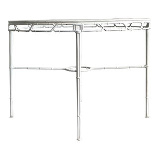 Vintage Boho Cast Aluminum Dining Table After Brown Jordan For Sale