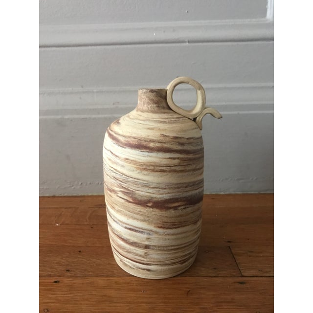 Late 20th Century Vintage Textured Ceramic Vessel For Sale - Image 5 of 7