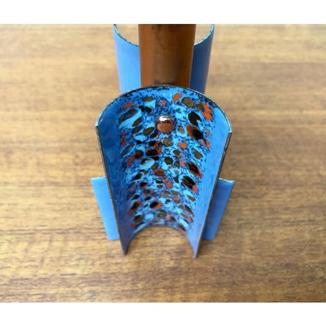 Vintage Enamel Candleholder For Sale - Image 11 of 18