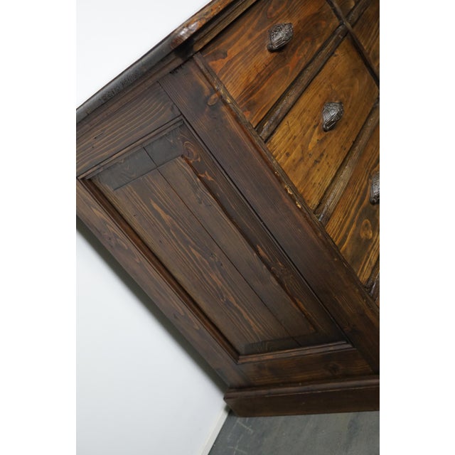 French Pine Apothecary Cabinet, 1890s For Sale - Image 10 of 18