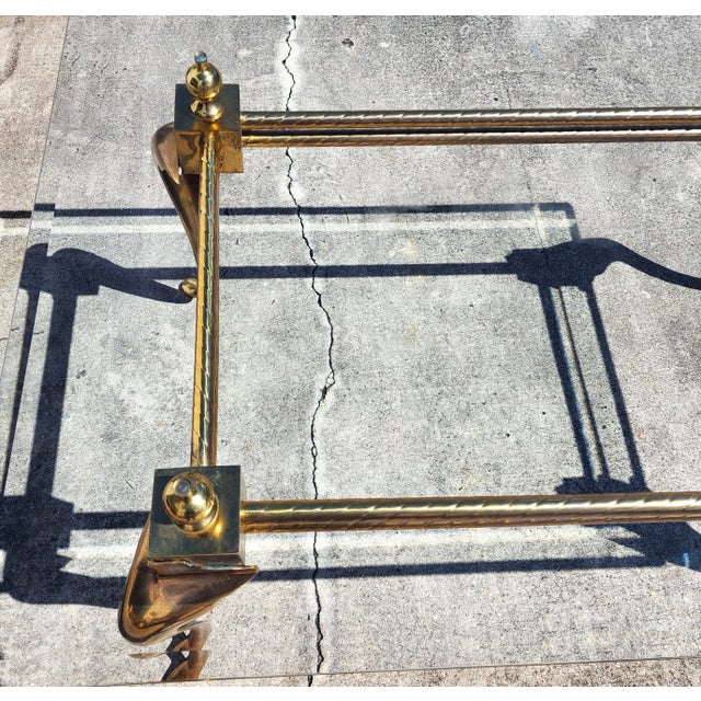 La Barge Brass Dining Table Desk 1970s For Sale - Image 14 of 16