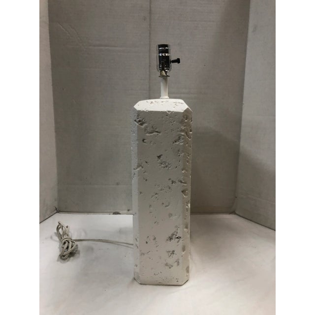 1980s Geometric Faux Stone Lamps - a Pair For Sale - Image 4 of 5