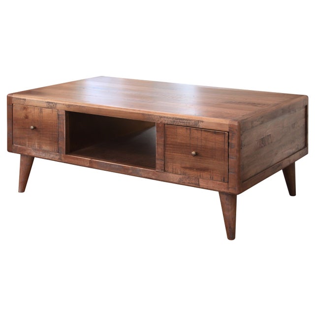 Bayshore Mid Century Retro Coffee Table - Mocha Brown For Sale - Image 4 of 7