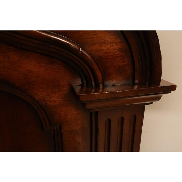 Baroque Style King Size Mahogany High Back Carved Bed Frame For Sale - Image 14 of 18