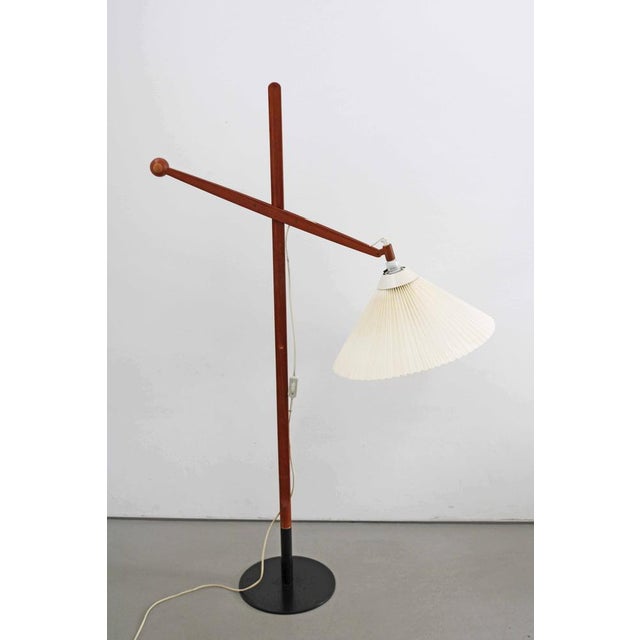 1960s Danish Model 325 Floor Lamp in Teak by Vilhelm Wohlert for Le Klint, 1957 For Sale - Image 5 of 12