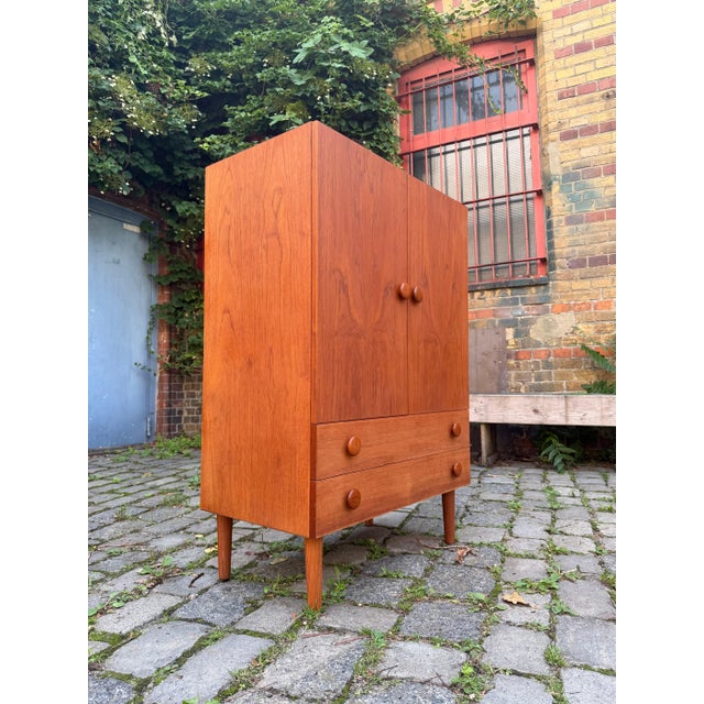 Teak Cabinet with Round Handles, Denmark For Sale - Image 3 of 11