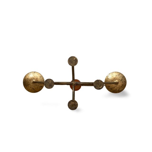 Hollywood Regency Gold Metal Candleholder, 1960s For Sale - Image 9 of 10