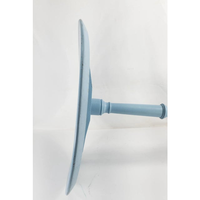 Baby Blue 19th Century Shabby Chic Baby Blue Painted Lamp Table For Sale - Image 8 of 9