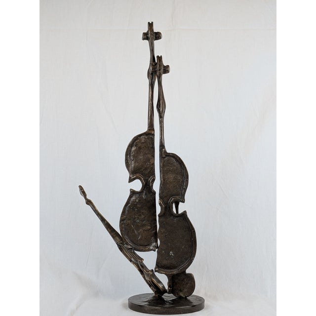 Yves Lohé, The Great Violins, 1970s, Bronze For Sale - Image 4 of 12