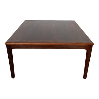 1960s Vintage Rosewood Mid Century Modern Square Coffee Table by Dux For Sale