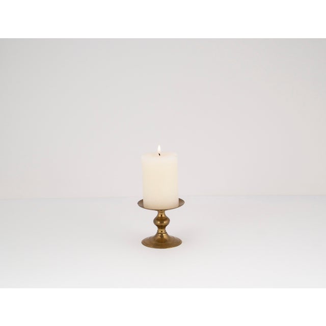 Baroque Mid-Century Cast Brass Altar Candlestick, 1960s For Sale - Image 3 of 14