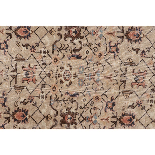 Traditional Vintage Turkish Rug in Beige With Colorful Geometric Patterns, From Rug & Kilim For Sale - Image 3 of 7