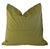2020s Mid-Century Modern Style Abstract Green Velvet Feather/Down Pillow For Sale - Image 5 of 5