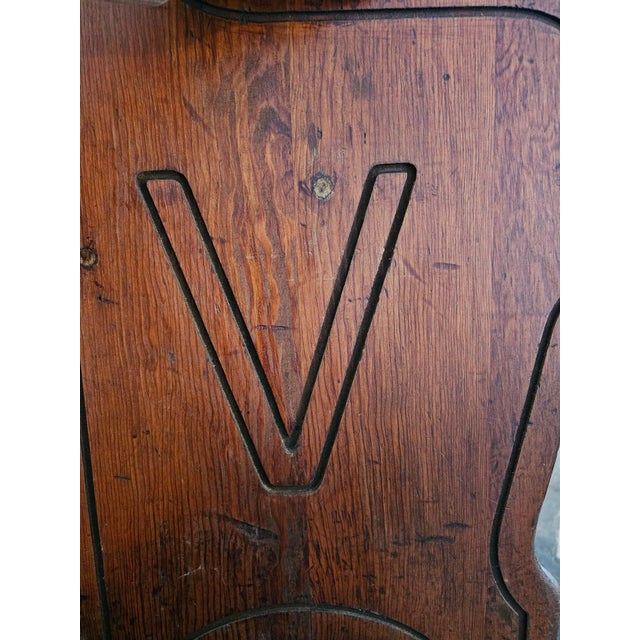 Late 19th Century Pair of Antique Architectural Church Pew Benches, Turn of the Century Country Pine Two-Seater Settles For Sale - Image 5 of 16