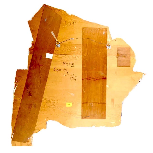 1980s Alexander Liberman, Large Modernist Alexander Liberman Contemporary Mixed Media Painting Svet III, 1984 For Sale - Image 5 of 13