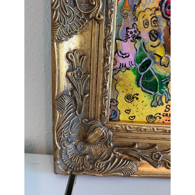 2020s Original Abstract Painting Serg Graff "Piggy's Wild Party" Surreal Fantasy, Coa For Sale - Image 5 of 11