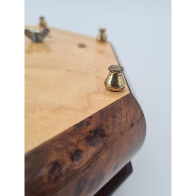 Large Music Box in Marquetry and Burl Veneer, Italy, 1960s-1970s For Sale - Image 4 of 11
