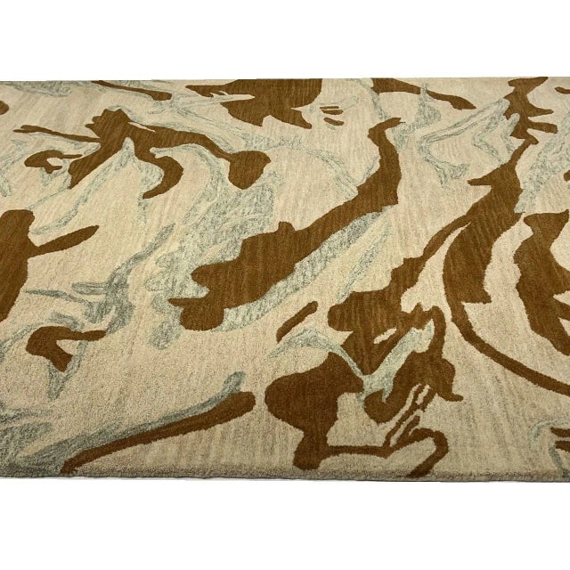 Textile 2020s Fine Hand Tufted Abstract Rug For Sale - Image 7 of 10