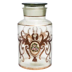 Antique Italian Apothecary Lidded Glass Jar