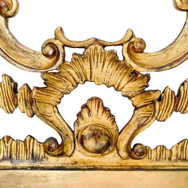Gold 1960s Italian Rococo Louis VI King Size Headboard Carved Giltwood For Sale - Image 8 of 16