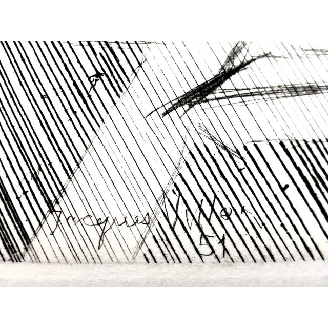 Jacques Villon - Cubist Man - Original Etching 1951 For Sale - Image 6 of 7