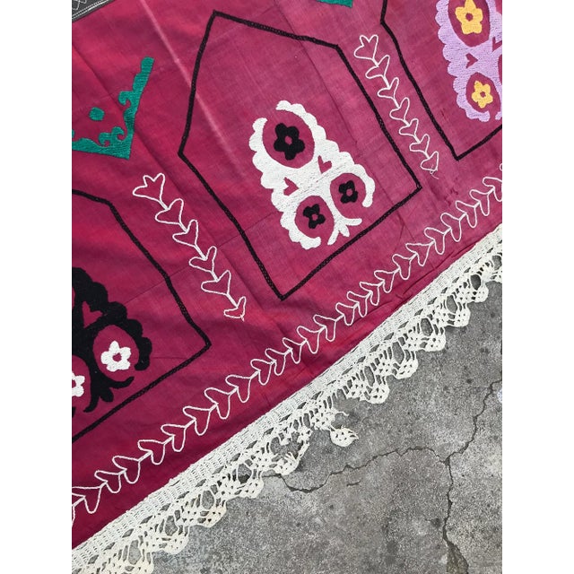 Vintage Suzani Table Runner For Sale - Image 4 of 8
