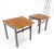 Set of Trapezoid Walnut Mid Century Modern Nesting Stacking End Side Tables MINT For Sale - Image 10 of 14
