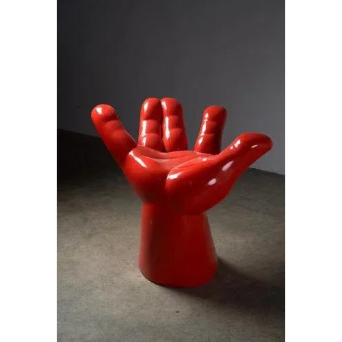 Sculptural Hand Chair, 1980s For Sale - Image 4 of 9
