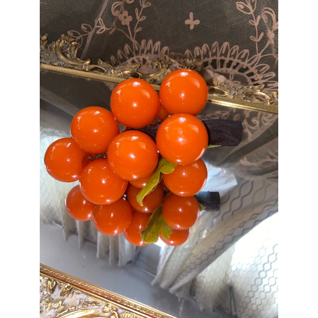 1960s Mid-Century Modern Bright Orange Lucite Grape Cluster" For Sale In Miami - Image 6 of 8
