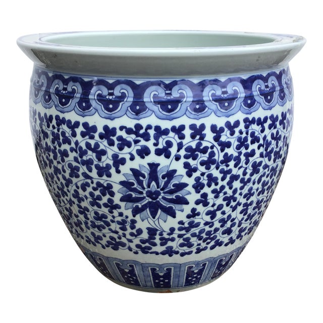 Blue & White Chinese Porcelain Planter / Jardiniere Chairish