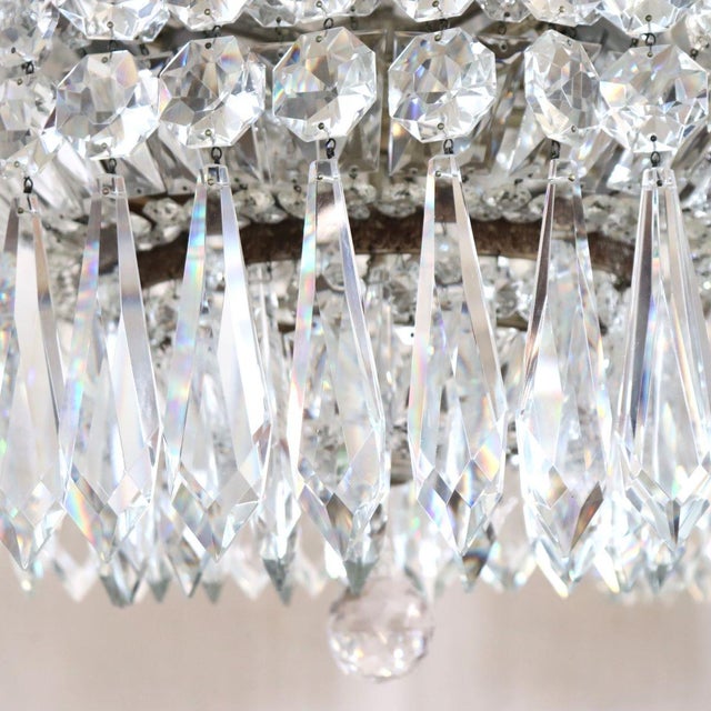 Chandeliers with Large Crystal Drops, Set of 3 For Sale - Image 5 of 18