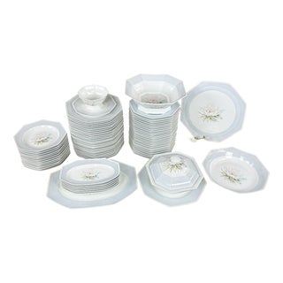 20th Century Porcelain Dinner Service from Limoges, Set of 71 For Sale