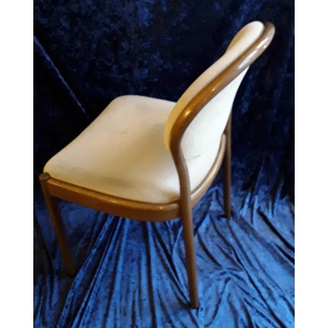 1980s Vintage Upholstered Chair with Brown Beech Wood Frame and Colored Pad from Thonet, 1980s For Sale - Image 5 of 7
