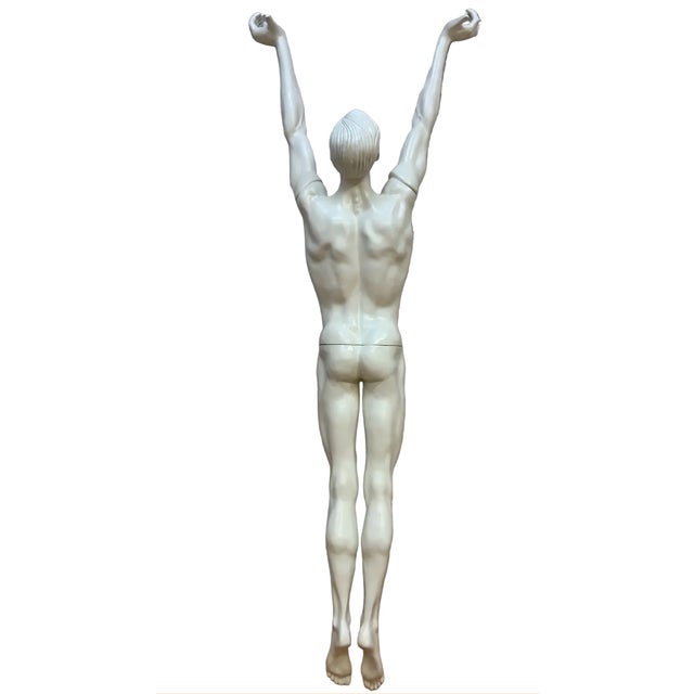White Mid 20th Century Art Deco Custom Life-Size Male Mannequin Sculpture For Sale - Image 8 of 9