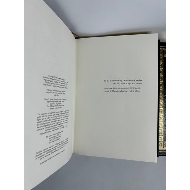 2000s Easton Press Collector's Edition Leather Illustrated Quarto Volume Set, Homer's Iliad and Odyssey (Fagles Trans.) - 2 Books For Sale In San Francisco - Image 6 of 12