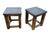 2020s Restoration Hardware Rh Reclaimed Wood & Aged Zinc Strap Side Tables – Rustic Industrial Farmhouse Accent Tables For Sale - Image 5 of 16